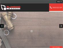 Tablet Screenshot of plumbingworks.co.nz